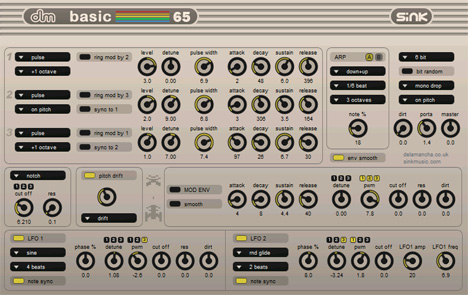 basic 65 - free 8 bit chip sounds plugin