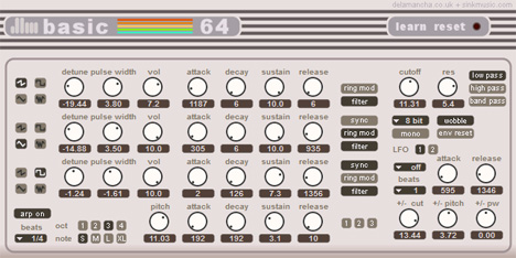 basic 64 - free 8 bit chip sounds plugin