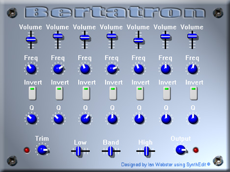 Bertatron - free 7 stages filterbank plugin