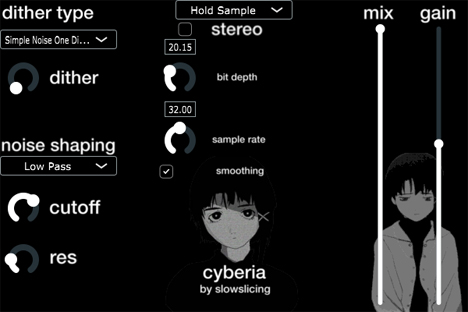 cyberia - free Bitcrusher / filter plugin