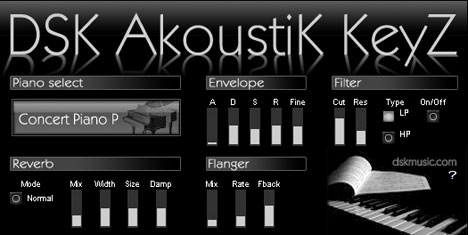 AkoustiK KeyZ - free Piano plugin