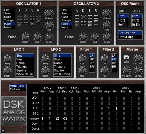 Analog Matrix - free Modular synth plugin