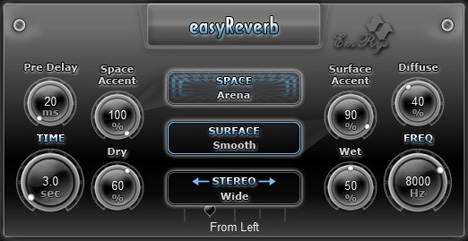 easyReverb - free Algorithmic reverb plugin