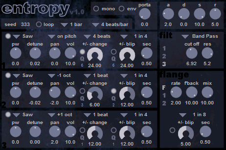 entropy - free Pitch randomising synth  plugin