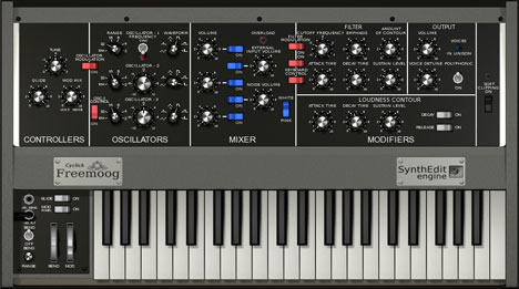 Freemoog - free Minimoog emulation plugin