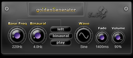 goldenGenerator - free Binaural beats generator plugin