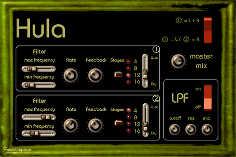 Hula - free Dual phaser plugin