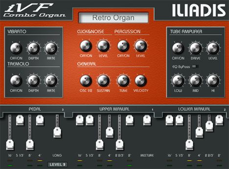 iVF Combo Organ - free Transistor organ plugin