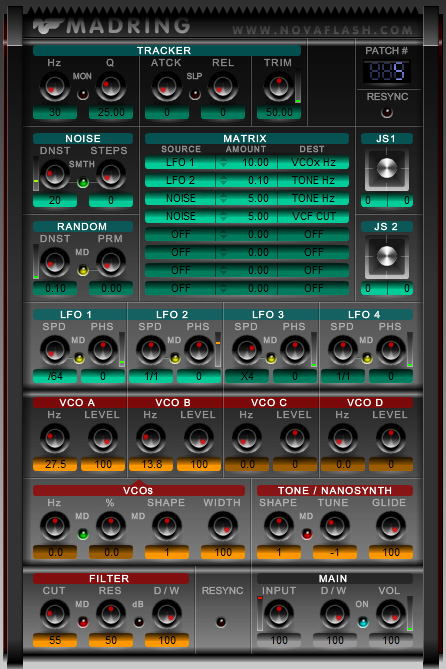 MadRing - free Ring modulator / tone generator plugin