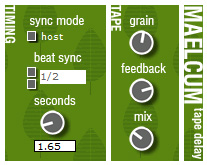 maelcum - free Tape delay plugin