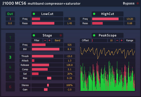 MCS6 - free Multiband compressor / saturator plugin