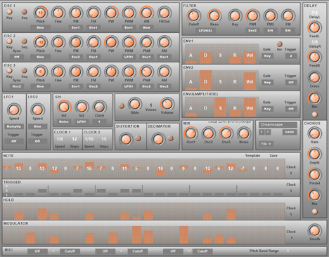 Uniretro - free Hybrid mod seq synth plugin