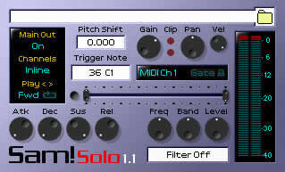 Sam!Solo - free Sampler plugin