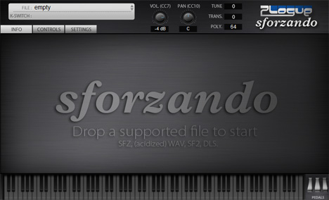 sforzando - free SFZ Player plugin