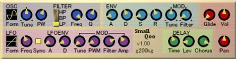 SmallQoo - free 8 voices compact synth plugin