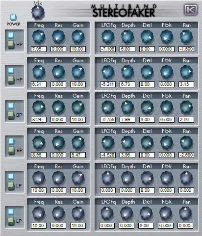 Multiband StereoFaker - free Mono to stereo plugin