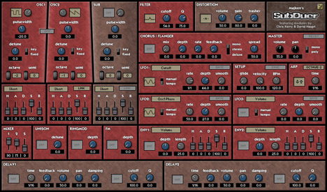 SubDuer - free Subtractive synth plugin