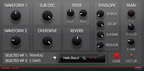 Bass One - free Bass synth plugin