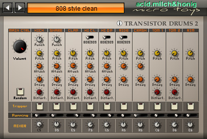 transistor drums 2 - free Roland TR style plugin