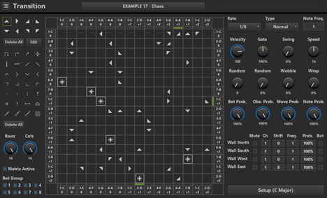 Transition - free Generative MIDI sequencer plugin