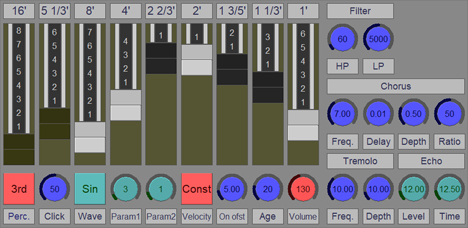 ttm000 - free Hammond drawbar organ plugin