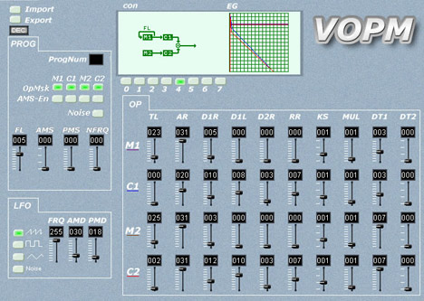 VOPM - free Yamaha YM2151 emulation plugin