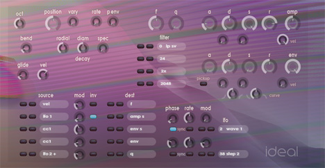 Ideal - free 2d circular membrane synth plugin